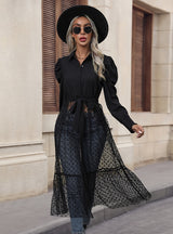 Sexy Solid Color Wave Point Dress