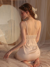 Sexy Satin Lace Nightgown