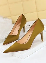 Thin High-heeled Shallow-mouth Pointed Shoes