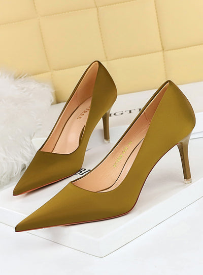Thin High-heeled Shallow-mouth Pointed Shoes