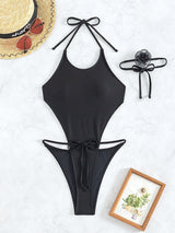 One-piece Swimsuit Three-dimensional Bow-tie Bikini