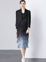 Two-piece Tassel Coat Dress