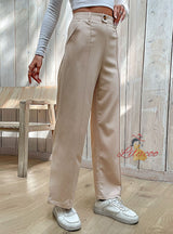 Leisure Splicing Commuter Straight Pants