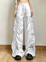 High Waist Pleated Loose Casual Pant