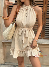 Summer Jacquard Solid Color Dress