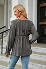Round Neck Loose Long Sleeve T-shirt