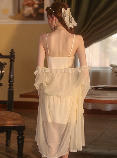 Sexy Satin Halter Nightdress Suit