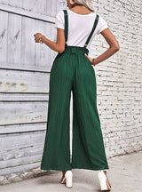 Wide-leg Suspenders Trousers Pant