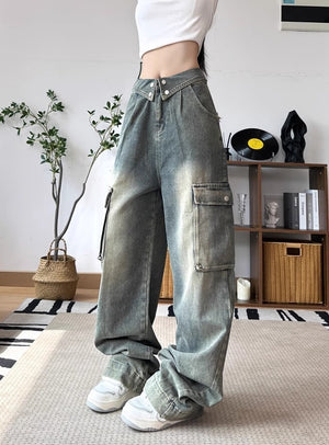 Slim Wide-leg Jeans Pant
