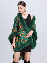 Jacquard Loose Cardigan Plus Size Woolen Coat