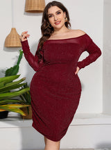 Round Neck Long Sleeve Dress