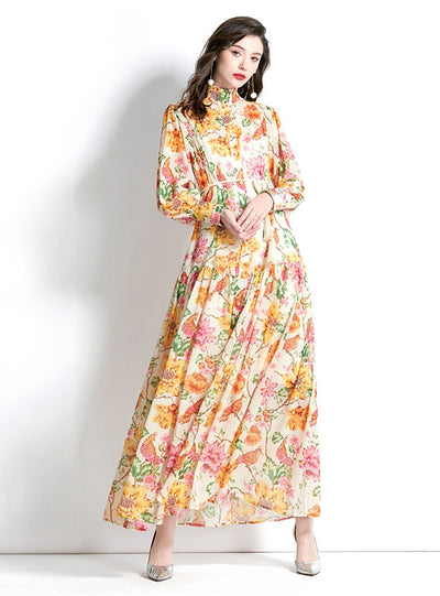 Polka-dot Retro Print Backless Dress