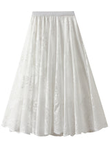 Women Summer Lace Gauze Skirt