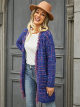 Knitwear Cardigan Tassel Color Coat