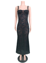 Sexy Perspective Lace Slim Dress