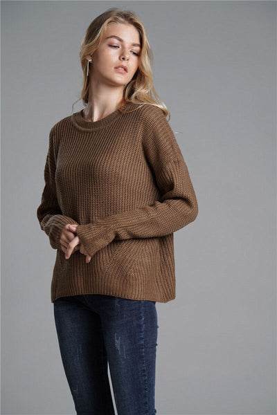 Loose Round Neck Long Sweater