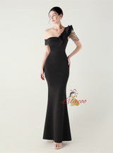 Mermaid One Shoulder Split Beading Prom Dress