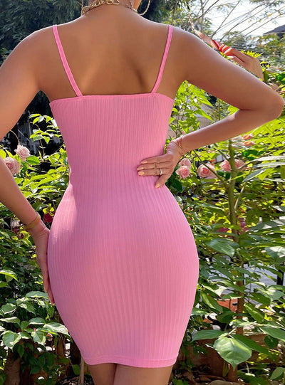 Slim-fit Hip-wrapped Party Sling Dress