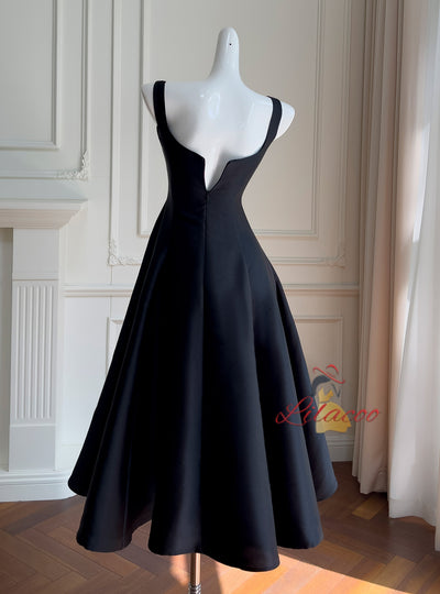 Black Retro Slim Sling Dress