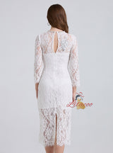 Long Sleeve Retro Lace Slim Dress