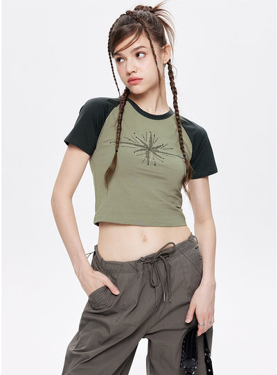 Beades Round Nneck Retro T-shirt