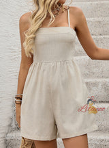 Apricot Straps Pocket Jumpsuit