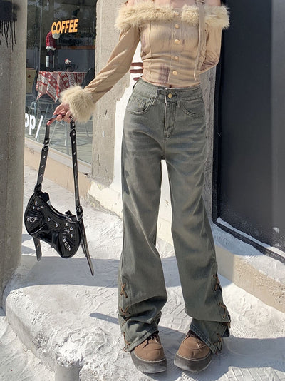 Retro High Waist Micro Pants Jeans