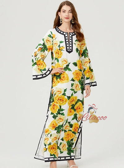 Long Sleeve Bohemian Holiday Dress