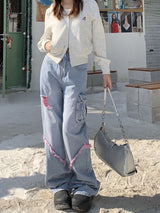 Vintage High Waist Holes Jeans