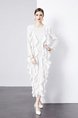 Pleated Ruffled Three-dimensional Loose Dress