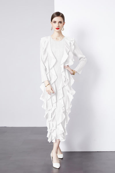 Pleated Ruffled Three-dimensional Loose Dress