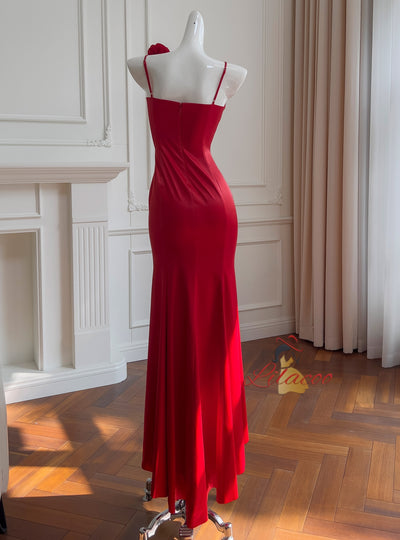 Three-dimensional Straps Flower Dress