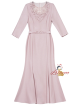 Pink 3D Flower Mother of the Bride Dress