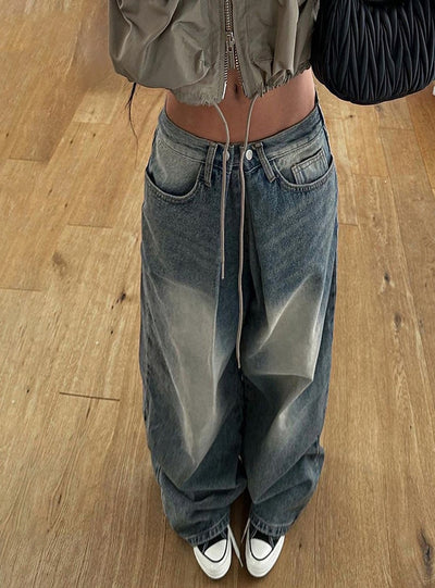 Low Waist Loose Wide-leg Jeans