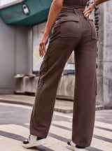 Multi-pocket Loose Casual Denim Overalls Pant