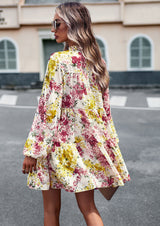 Women Printed Long-sleeved Dress