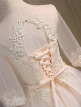 Light Yellow Lace Short Sleeve Homecoming Dress