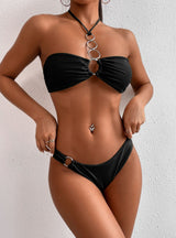 Tube Top with Chest Pad Ring Suit Bikini