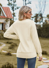 Solid Color Loose Long Sleeve T-shirt