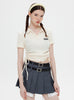 Polo Collar Drawstring Shirt T-shirt