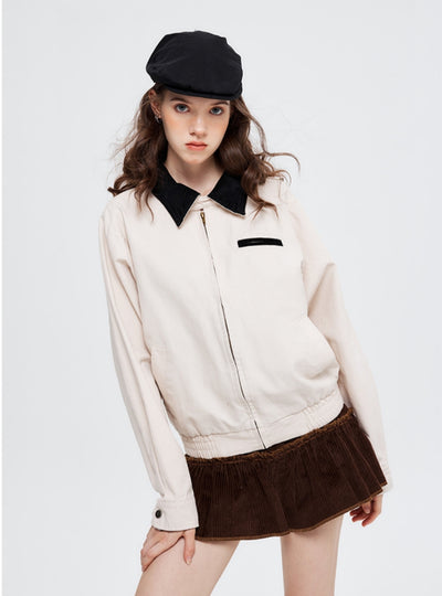 POLO Collar Coat Casual Jacket Top