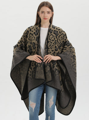 Leopard Print Thick Warm Printed Shawl Scarf