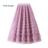 Women Mesh Cake Skirt