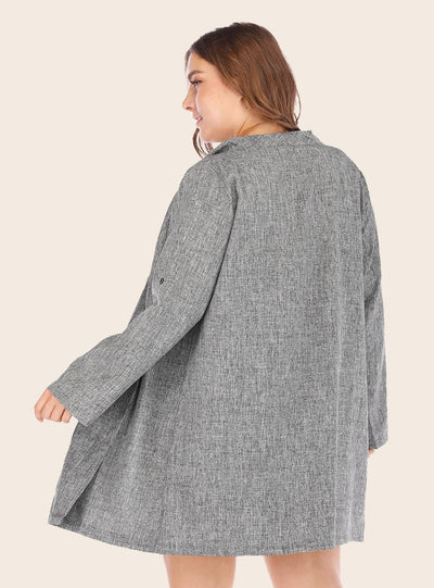 Fashion Single-breasted Loose Long-sleeved Coat