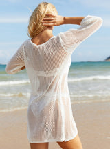 Knitted Swimsuit Openwork Crochet Sexy Beach Dress