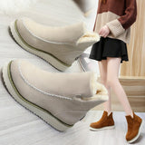 Solid Color Cotton Snow Boots