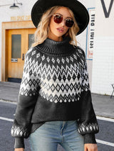 Turtleneck Pullover Loose Retro Sweater