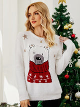 Christmas Jacquard Knitwear Embroidered Sweater
