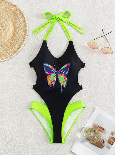 Sexy Contrast One-piece Bikini