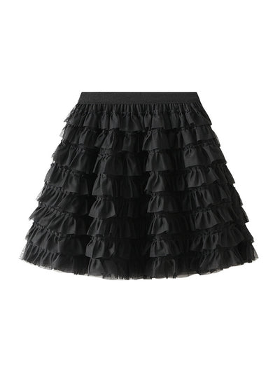 Women Short Tiers Cake Skirt